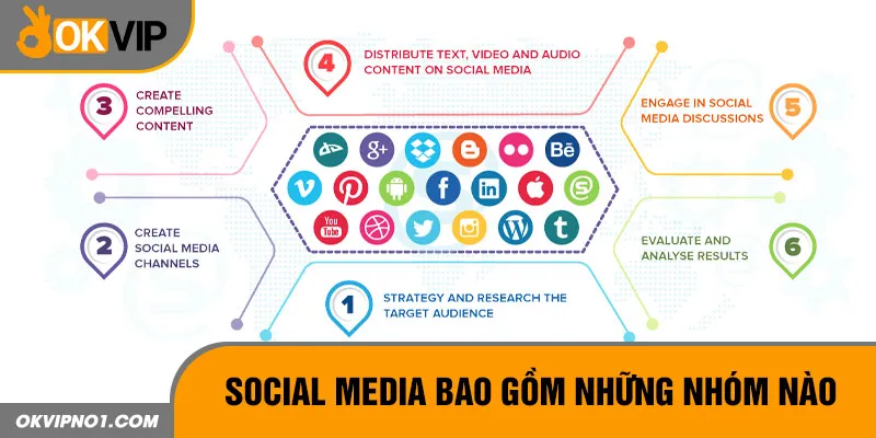 Social media bao gồm những nhóm nào?