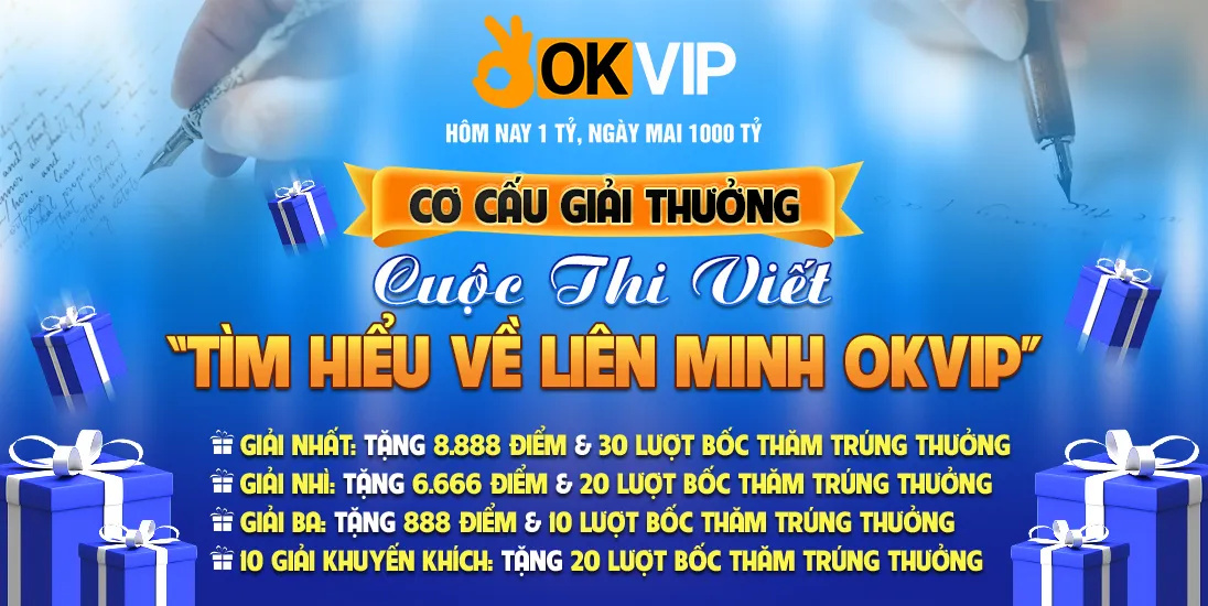 Cơ cẩu giải thưởng cuộc thi "Khám phá Liên Minh OKVIP"