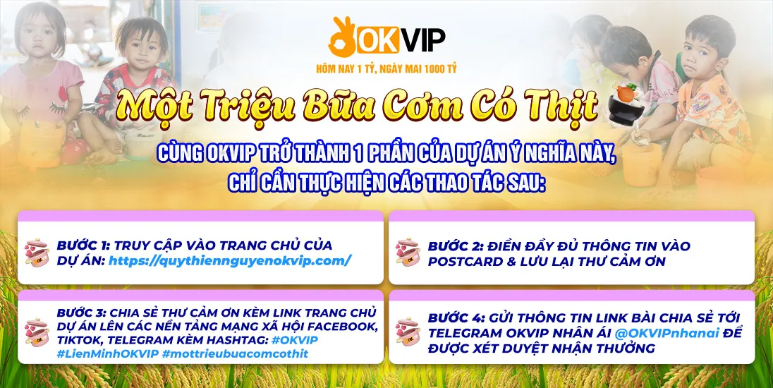 Hướng dẫn tham gia dự án thiện nguyện "Một triệu bữa cơm có thịt"